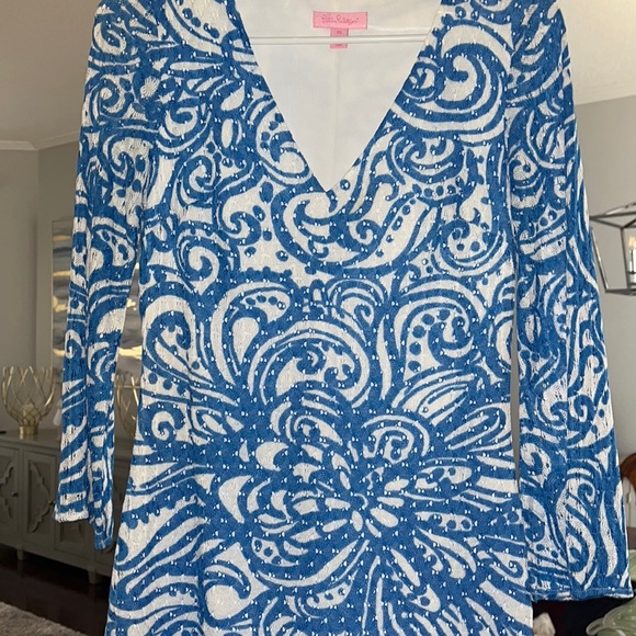 Lilly Pulitzer XS blue and white dress - Picture 2 of 3